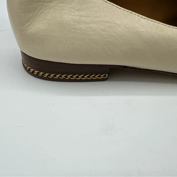 Tory Burch Cream Leather Loafers - Picture 3 of 10